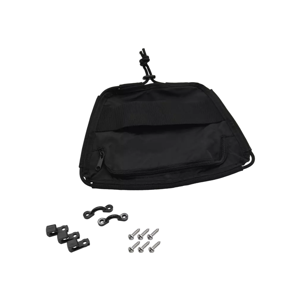 Sac avant Ripstop noir avec cordage élastique noir