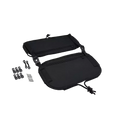 Sac arrière double Ripstop noir avec cordage élastique noir