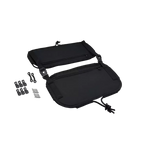 Sac arrière double Ripstop noir avec cordage élastique noir