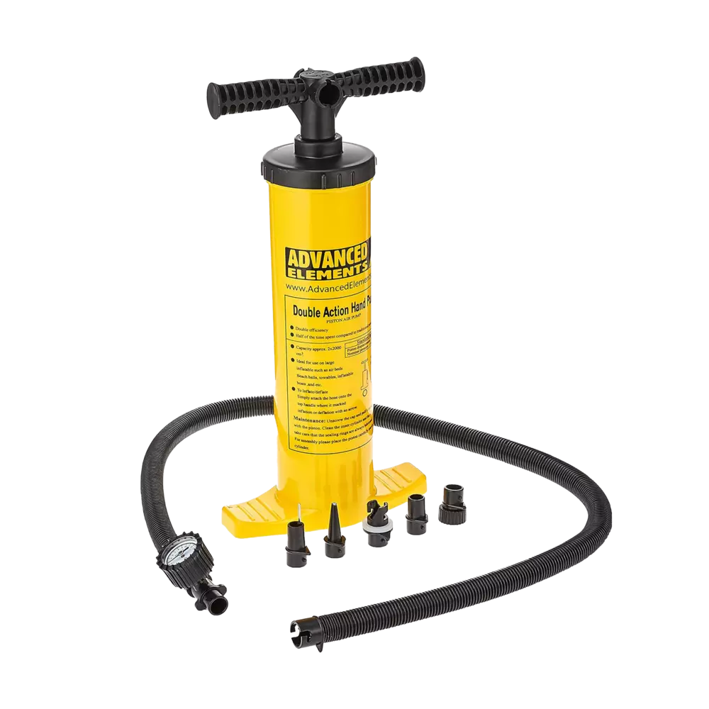 Pompe à main double action avec manomètre