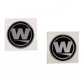 Wilderness Systems Lot de 2 autocollants chromés en forme de dôme