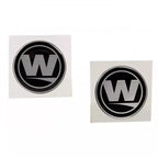 Wilderness Systems Lot de 2 autocollants chromés en forme de dôme