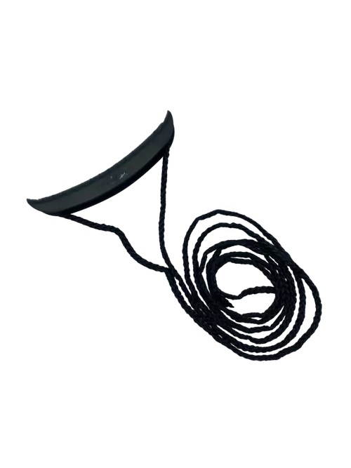 Corde en polyester noir avec poignée 110 po / 2,8 m