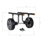 Chariot de kayak robuste avec roues non plates de 12 po
