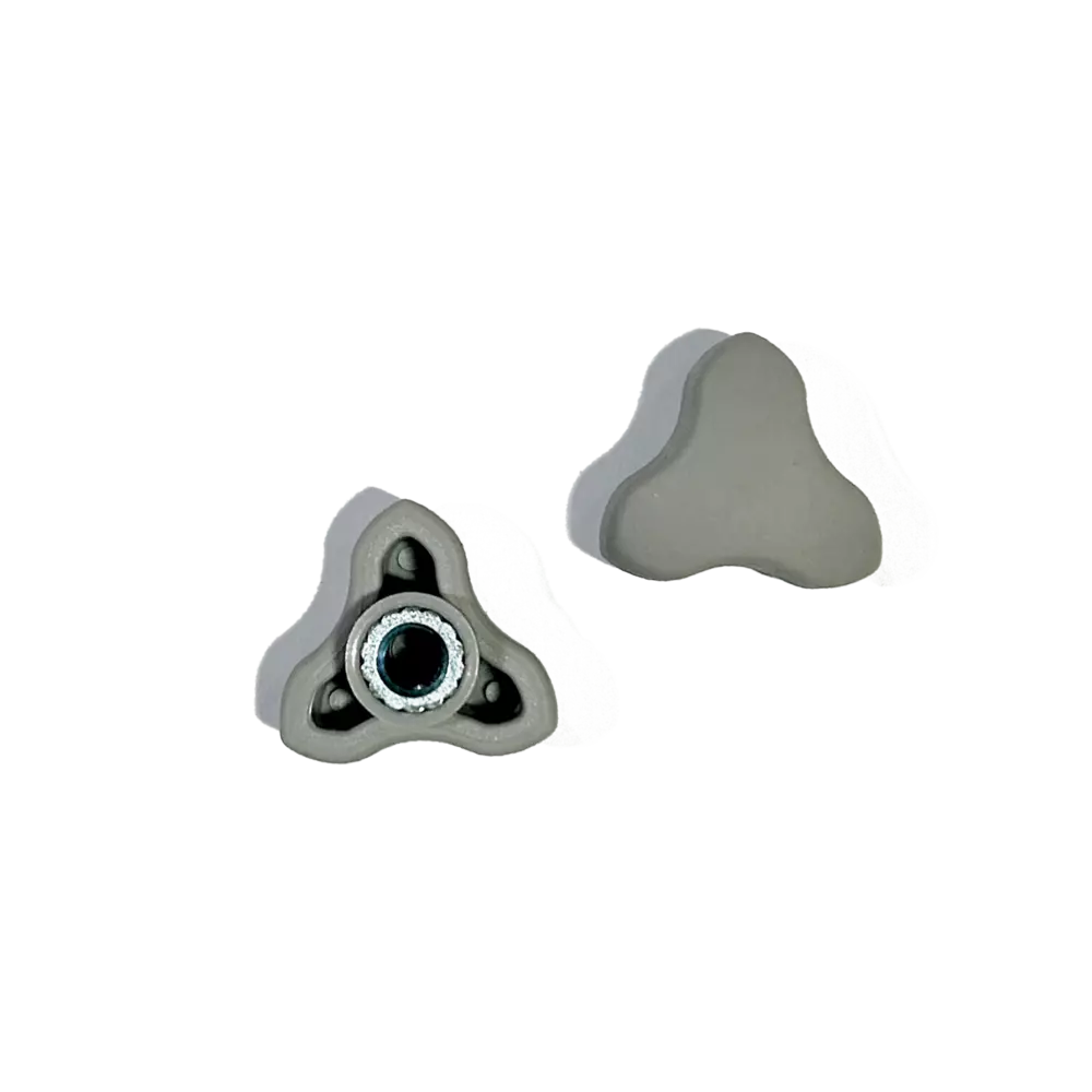 Bouton gris 1/4-20 - paquet de 2