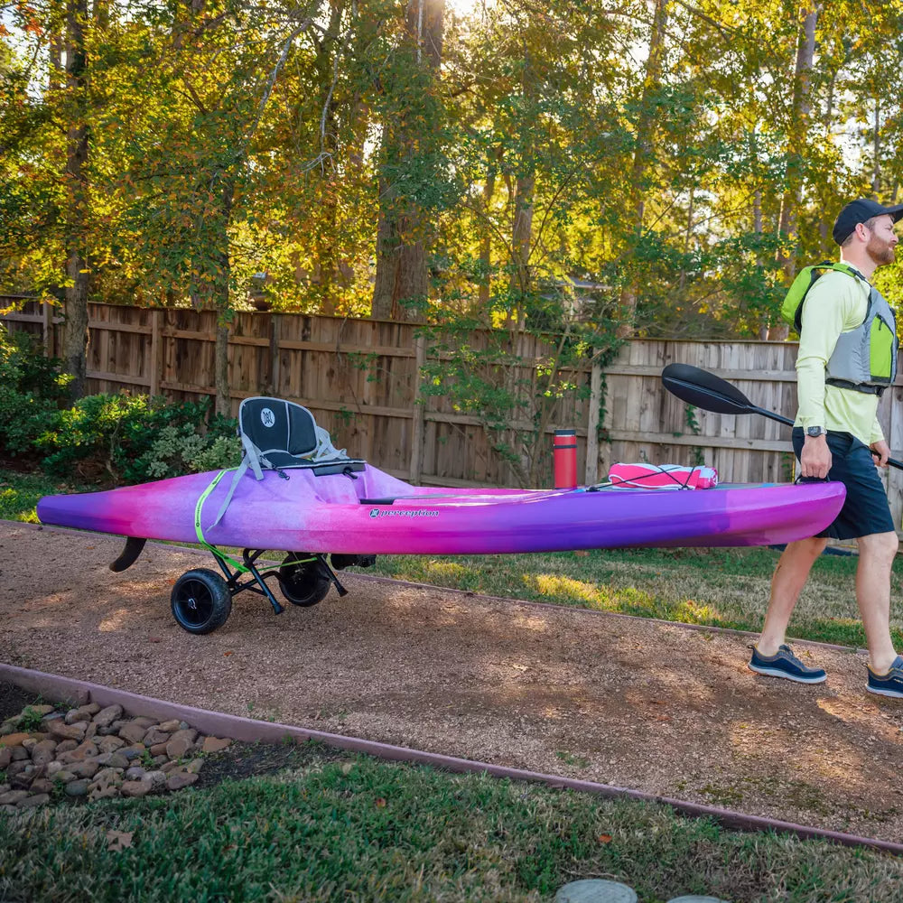 Grand chariot de kayak avec roues remplies de mousse