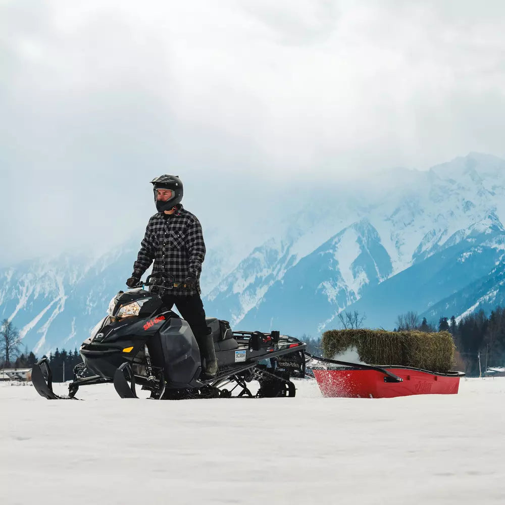 Traîneau utilitaire Trek Sport 94 avec patins, attelage de remorquage et housse de voyage